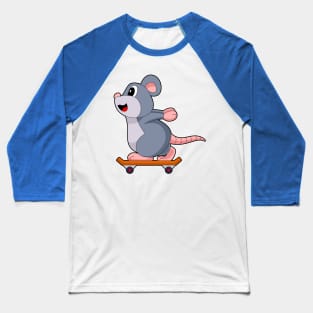 Mouse Skater Skateboard Sports Baseball T-Shirt